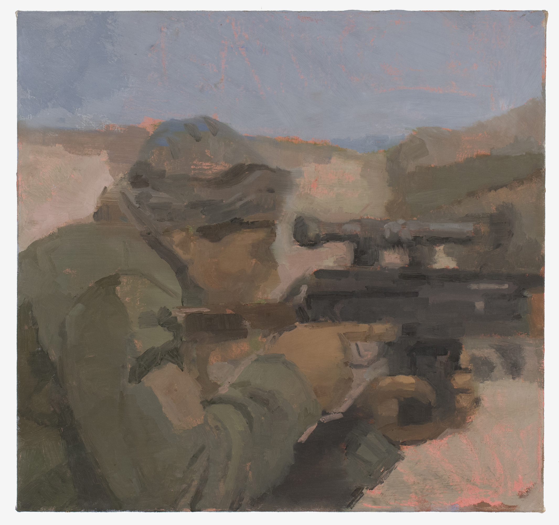 WAR STUDY 1 - 2021 - SIZE: 18 X 17 INCHES - OIL ON CANVAS