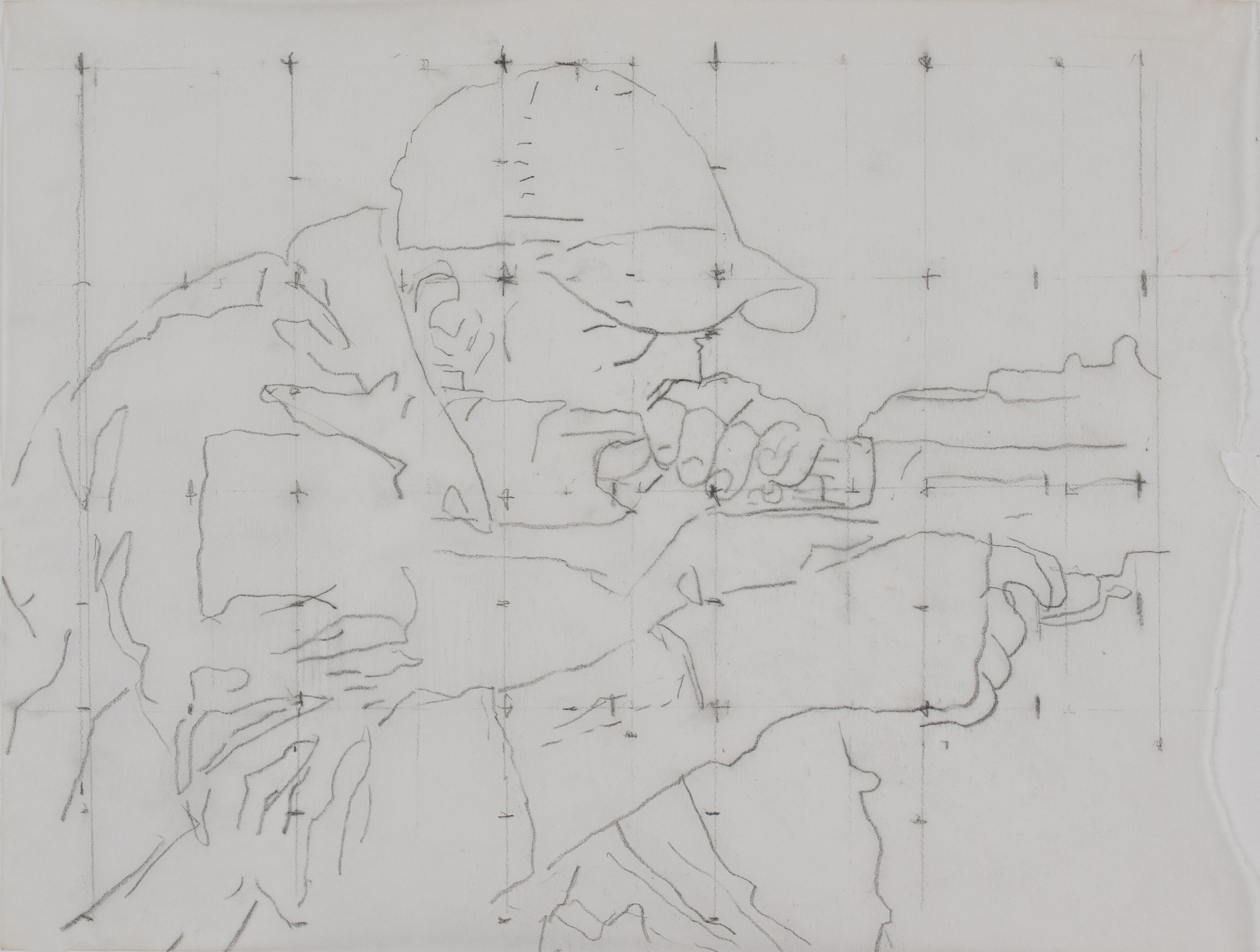 2022 - SIZE: 12 X 9 INCHES - PENCIL ON TRACING PAPER