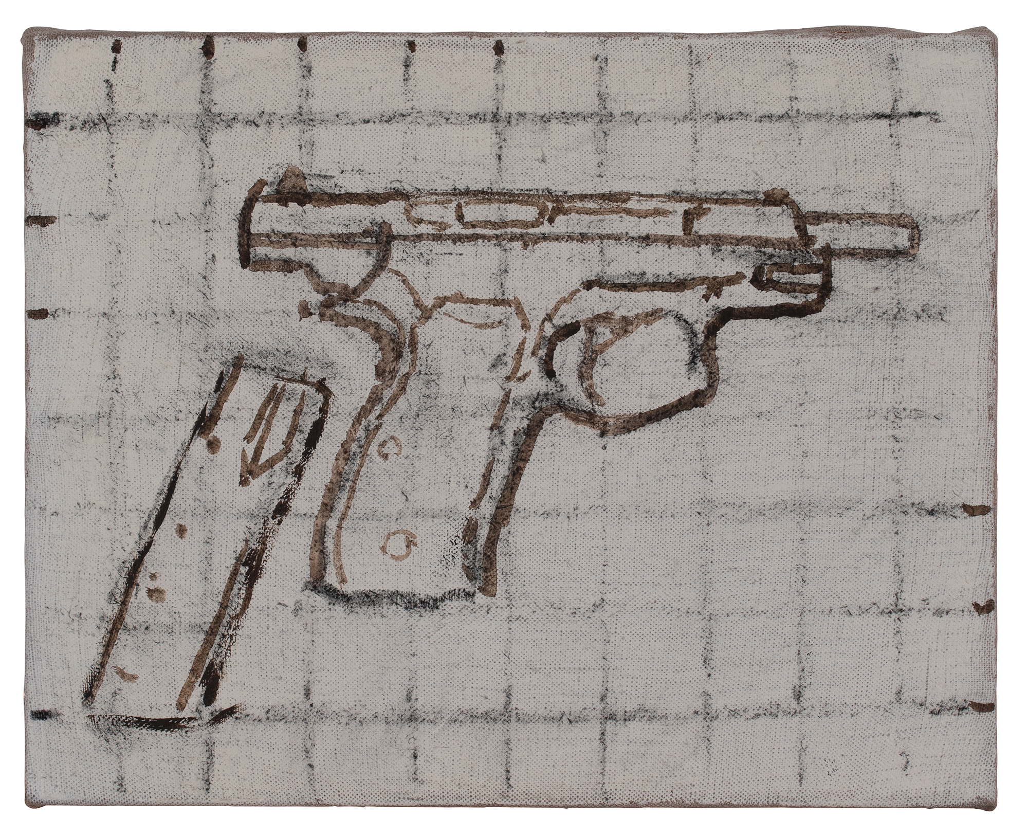 CZ-75 - 2024 - SIZE: 10 X 8 INCHES - CHARCOAL AND OIL ON LINEN